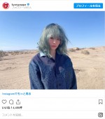 緑色にヘアカラーを変えたきゃりーぱみゅぱみゅ　※「きゃりーぱみゅぱみゅ」インスタグラム