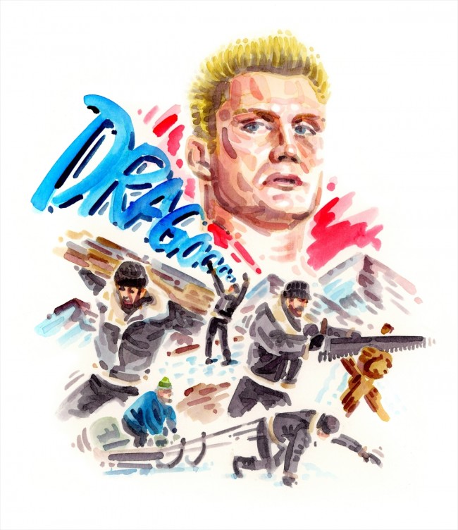 映画『ロッキーVSドラゴ：ROCKY IV』岡田成生描き下ろしイラスト