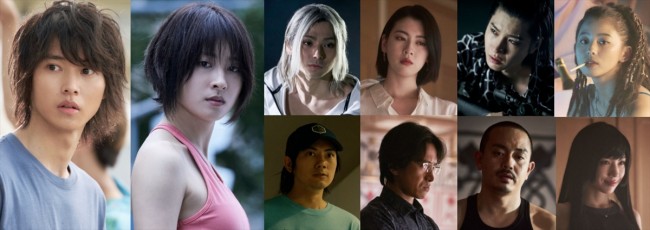 Netflixシリーズ『今際の国のアリス』シーズン2に出演する（左から）山崎賢人、土屋太鳳、（上段左から）村上虹郎、三吉彩花、桜田通、朝比奈彩、（下段左から）渡辺佑太朗、阿部力、青柳翔、仲里依紗