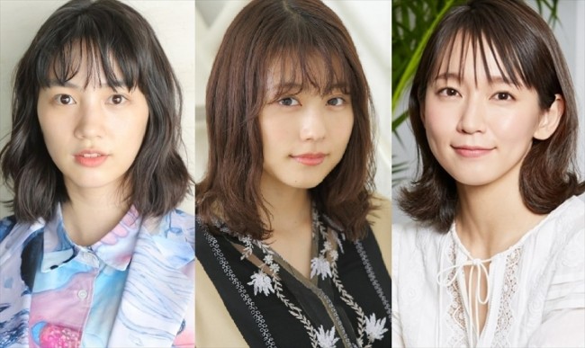 （左から）のん、有村架純、吉岡里帆