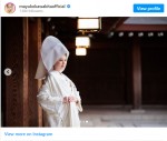 結婚式での白無垢姿の河北麻友子　※「河北麻友子」インスタグラム