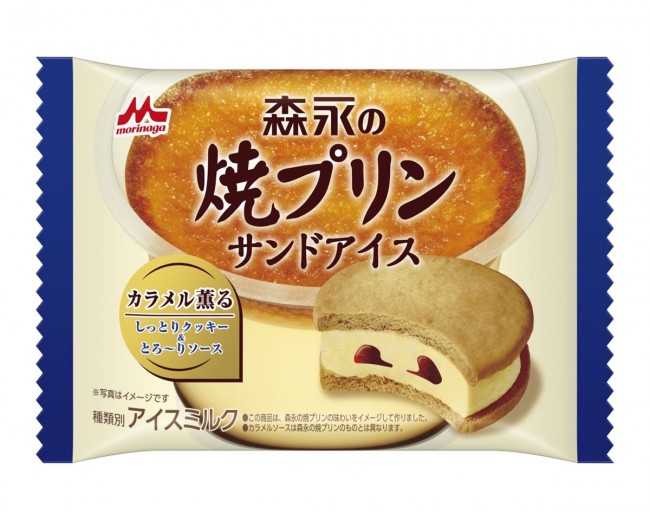 人気の“焼きプリン”が初のアイスに！ 「森永の焼プリンサンドアイス」全国で発売