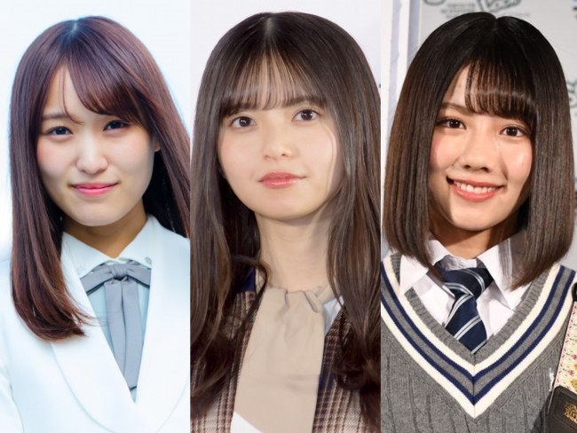 （左から）櫻坂46・菅井友香、乃木坂46・齋藤飛鳥、日向坂46・渡邉美穂