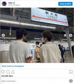 確かに「新大阪」の表示が…！　※「ディーン・フジオカ」インスタグラム