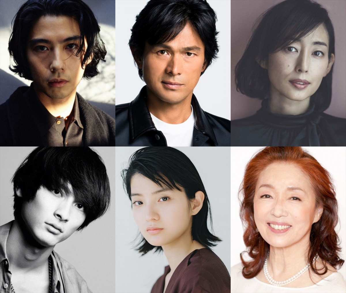 Netflix シリーズ『忍びの家』に出演する（上段左から）賀来賢人、江口洋介、木村多江、（下段左から）高良健吾、蒔田彩珠、宮本信子