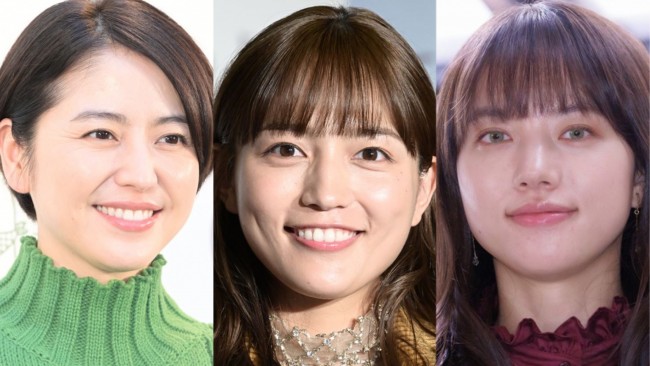 （左から）長澤まさみ、川口春奈、清原果耶