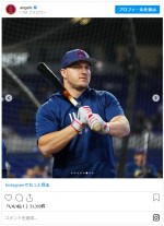 大谷翔平＆マイク・トラウト、WBC決勝戦直前の姿　※「エンゼルス」インスタグラム