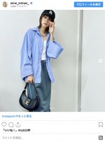 桐谷美玲の秋服コーデ　※「桐谷美玲」インスタグラム