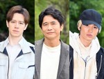 金曜ドラマ『ペンディングトレイン』に出演する（左から）ウエンツ瑛士、萩原聖人、西垣匠