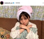 【写真】日向坂46・齊藤京子、パジャマ姿で上目遣い　「こんな表情で見つめられたら」「可愛すぎる」