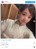 エルフ・荒川、“奇跡の1枚”企画で和服美女に変身　※「荒川（エルフ）」インスタグラム