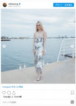 エル・ファニング、大胆ドレスでカンヌに　※「エル・ファニング」インスタグラム