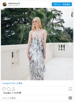 エル・ファニング、大胆ドレスでカンヌに　※「エル・ファニング」インスタグラム