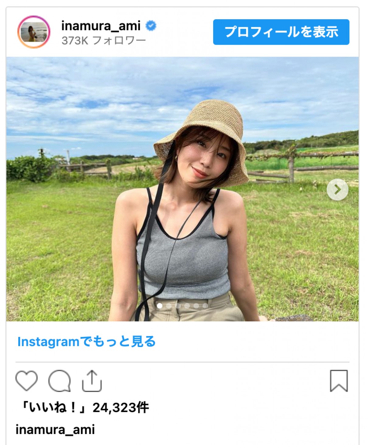 稲村亜美、健康美あふれる夏らしい姿に反響「こういう写真集見てみたい」