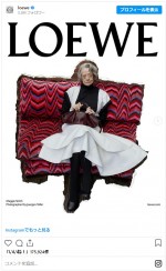 『ハリポタ』マクゴナガル先生マギー・スミス、ロエベの顔へ　※「LOEWE」インスタグラム