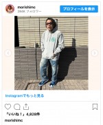 見取り図・盛山の“ハマダー”風ファッション　※「盛山晋太郎（見取り図）」インスタグラム（@morishimc）