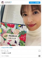 ロングヘア風髪型を披露した望月理恵 ※「望月理恵」インスタグラム