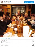 一風堂ラーメンに舌鼓　※「デヴィッド・ベッカム」インスタグラム