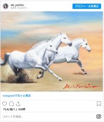 八代亜紀による絵画「駆ける」 ※「八代亜紀」インスタグラム