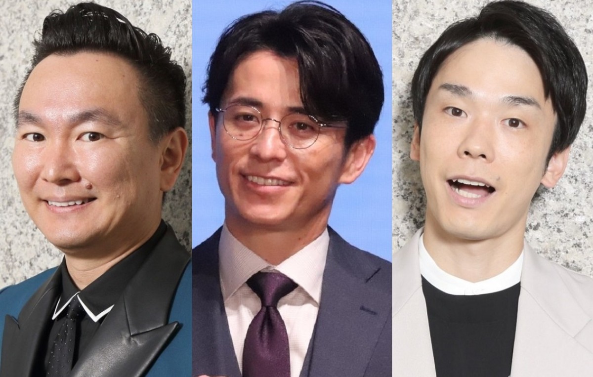 （左から）山内健司（かまいたち）、 藤森慎吾（オリエンタルラジオ）、濱家隆一（かまいたち）