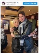 【写真】川崎麻世、88歳の母と2ショット　若々しい姿に「ほんま若くて綺麗」「88と60見えない見えない」