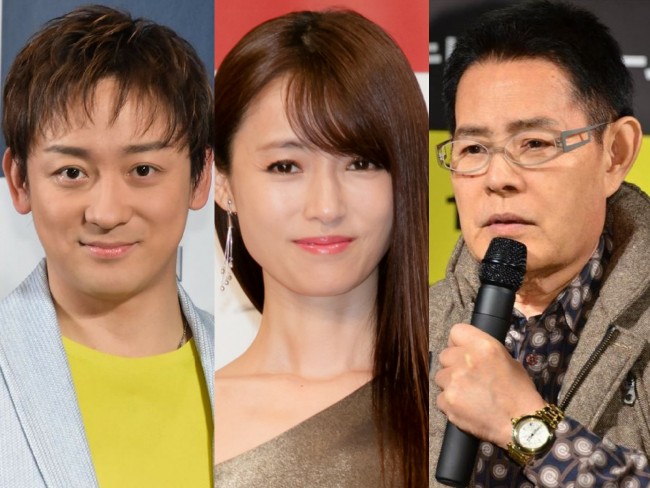 （左から）山本耕史、深田恭子、加藤茶