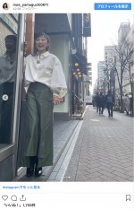 山口もえの春服コーデ　※「山口もえ」インスタグラム