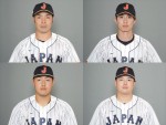 『WBC2023 ザ・ファイナル』に出演する（上段左から）近藤健介選手・周東佑京選手（下段左から）岡本和真選手・村上宗隆選手