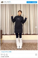 鷲見玲奈のゴルフウェアコーデ　※「鷲見玲奈」インスタグラム