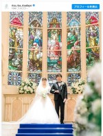 【写真】元モー娘。・新垣里沙、純白のウエディングドレスで結婚式を報告「一生の宝物になりました」