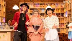 音楽番組『おげんさんのサブスク堂』より（左から）豊豊さん（松重豊）、架純おばあちゃん（有村架純）、おげんさん（星野源）