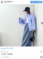 桐谷美玲の秋服コーデ　※「桐谷美玲」インスタグラム