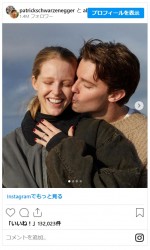 婚約を発表したパトリック・シュワルツェネッガーとアビー・チャンピオン　※「パトリック・シュワルツェネッガー」インスタグラム