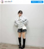 【写真】大原優乃、美脚がまぶしいミニスカ＆ブーツの私服に「初めて見ました」