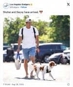 【写真】大谷翔平、愛犬・デコピンとの微笑ましい2ショットに「かわいい」「ずっと見ていられる」