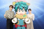 『僕のヒーローアカデミア THE MOVIE ユアネクスト』ゲスト声優（左から）宮野真守、生見愛瑠