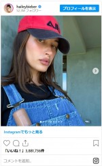 妊娠中のヘイリー・ビーバーが大きなお腹を公開！※「Hailey Bieber」インスタグラム