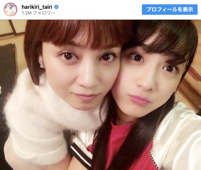 平愛梨（左）と平祐奈（右）　※「平愛梨」インスタグラム