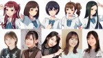 映画『がんばっていきまっしょい』声優陣（左から）鬼頭明里、高橋李依、雨宮天、伊藤美来、長谷川育美