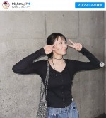 普段とギャップのある私服姿の波瑠　※「波瑠」インスタグラム