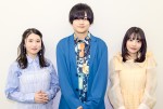 テレビアニメ『杖と剣のウィストリア』インタビューより（左から）関根明良、天崎滉平（※「崎」の正式表記は「たつさき」）、天野聡美