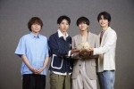 映画『ふれる。』より（左から）長井龍雪監督、キャストの坂東龍汰、永瀬廉、前田拳太郎