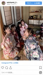 筒井あやめ、弓木奈於、柴田柚菜、遠藤さくら、矢久保美緒　※「清宮レイ」インスタグラム