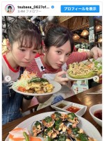 （写真左から）佐藤栞里、本田翼　※「本田翼」インスタグラム