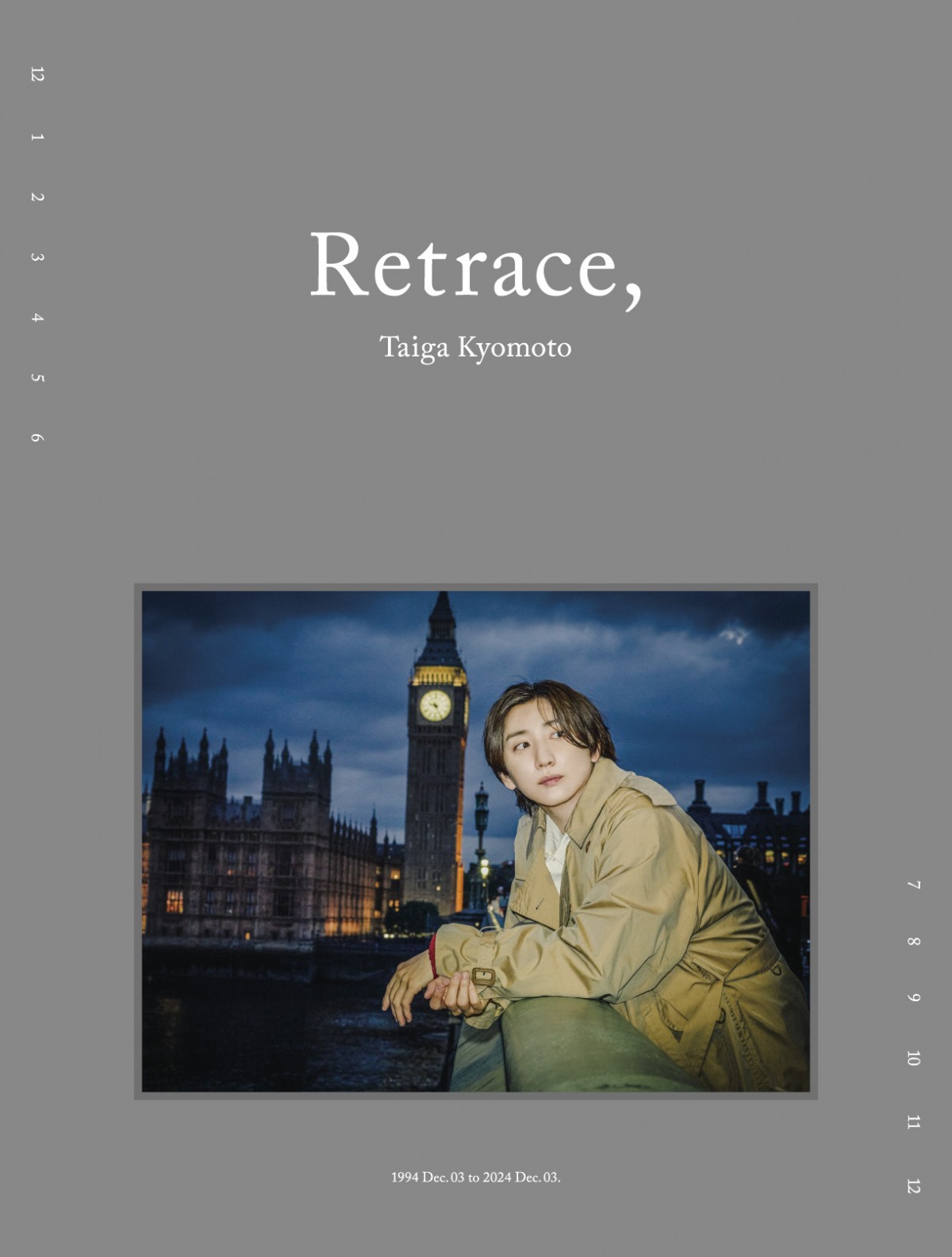 京本大我、29歳の1年間、日々進化し続ける姿を凝縮　写真集『Retrace,』12月3日発売