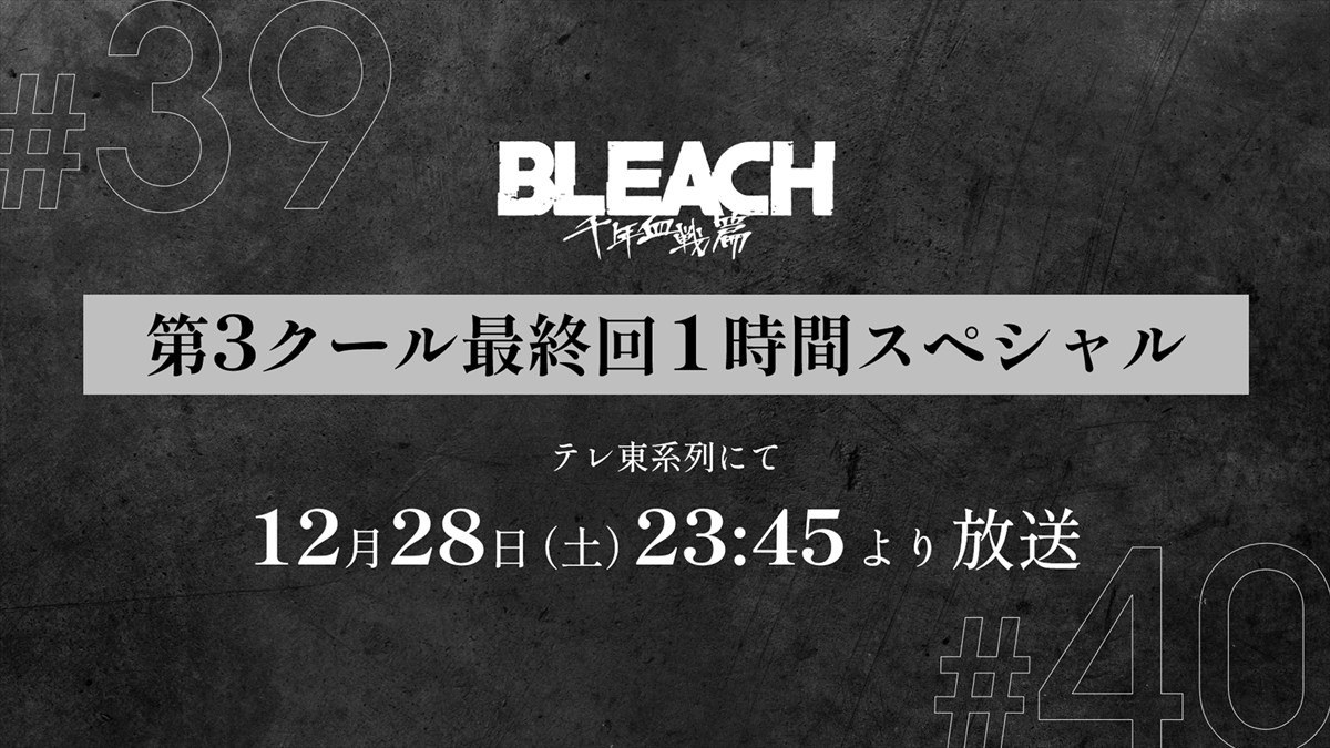 アニメ『BLEACH 千年血戦篇‐相剋譚‐』第3クール最終回1時間スペシャル放送決定