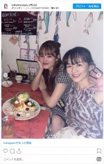 愛娘との2ショットも　※「中村綾」インスタグラム