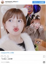 矢口真里の猫耳ショット　※「矢口真里」インスタグラム