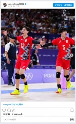 高橋藍、パリ五輪思い出ショットを公開　※「高橋藍」インスタグラム