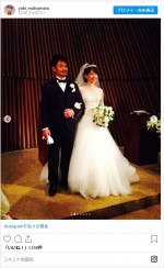 松丸友紀、夫・新田康仁との結婚式思い出ショットを公開 ※「松丸友紀」インスタグラム